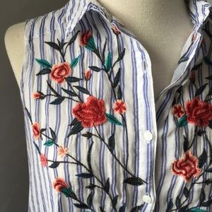 Zara Z1975 Denim high/low long top/tunic